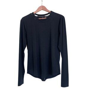 Athleta Women’s Black Long Sleeve Merino Blend Athletic Tee Size M